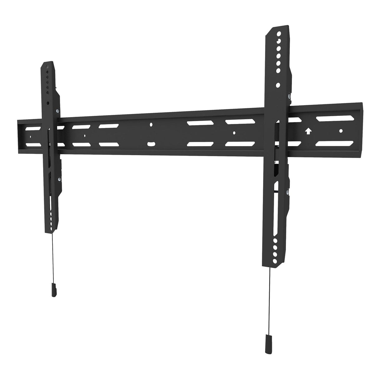 The AV:Link VESA Heavy Duty Fixed TV Bracket (40–90 Inch) is a black metal, lockable mount with adjustable vertical arms and pull cords for flat-screen TVs. It supports VESA 800x400 and is shown against a white background.