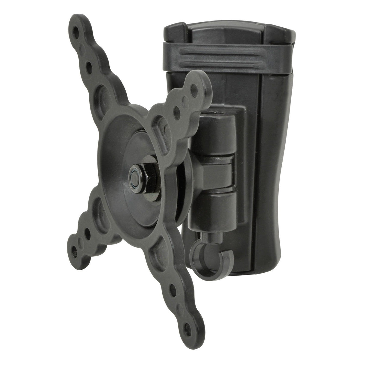 The AV:Link VESA Compact Full Motion TV/Monitor Wall Bracket (13-42) is a black adjustable mount with a swivel arm and multiple mounting holes for flexible positioning of your TV or monitor.