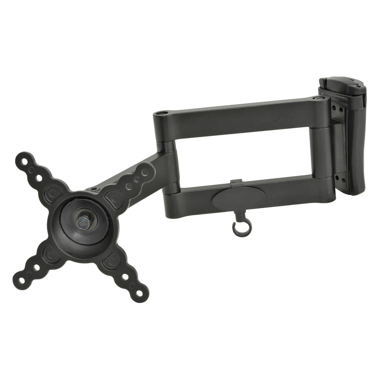 The AV:Link VESA Compact Full Motion Double Arm TV/Monitor Wall Bracket (13–42) offers secure and flexible installation for flat-screen monitors or TVs with its black double-arm design and multi-hole VESA mount plate.