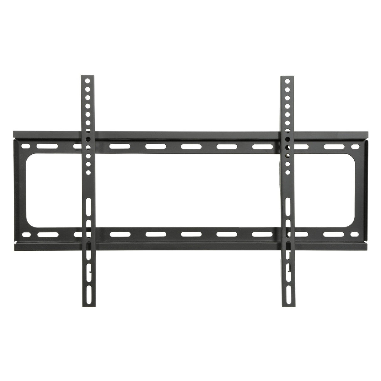 The AV:Link VESA Standard TV/Monitor Fixed Wall Bracket (32–75 inch) is a black metal, fixed wall mount with multiple holes for adjustable installation. This low profile, VESA-compatible bracket is shown against a white background.