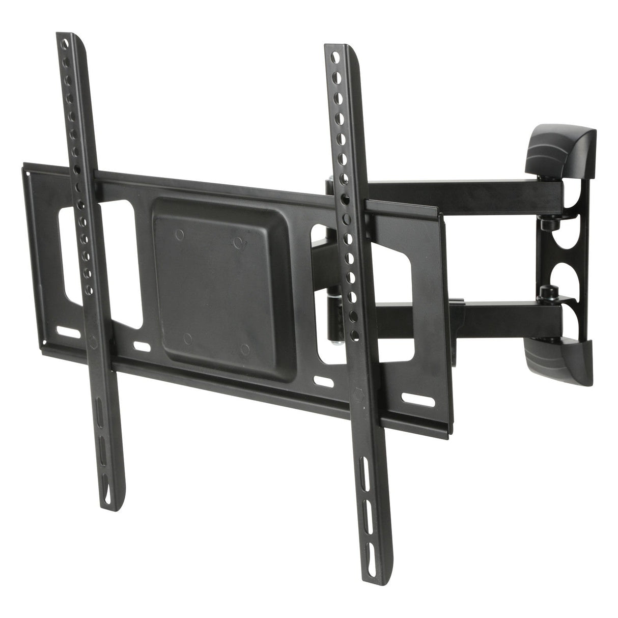 The AV:Link VESA Full Motion TV Wall Mount (26-55 Inch) is a black bracket for flat-screen TVs, offering multiple screw slots, full motion extendable arm, and flexible positioning.