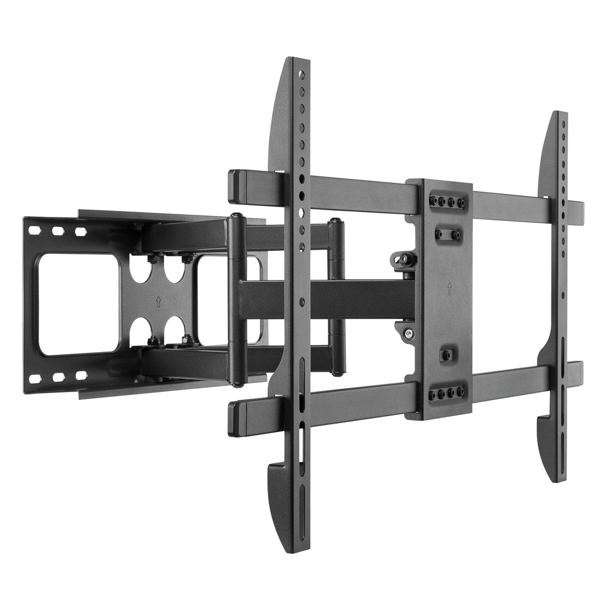 The AV:Link VESA Heavy Duty Full Motion TV Wall Bracket (37–80) in black offers tilting and swiveling for flexible flat-screen viewing and features multiple mounting holes and extendable arms.
