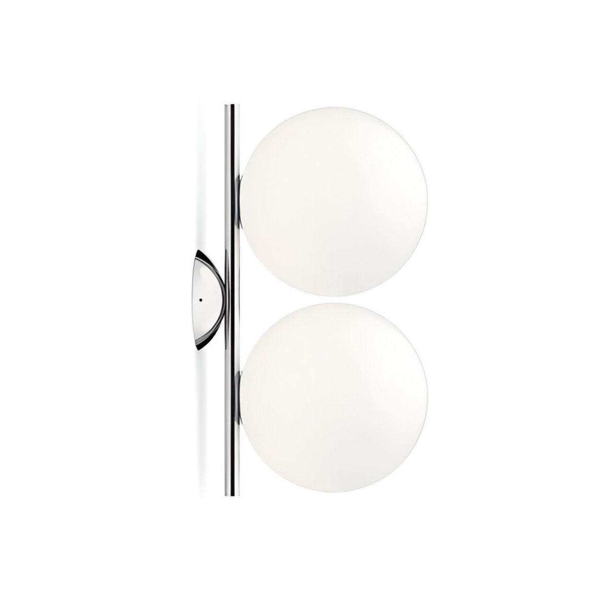 Vetra 2 Light Opal Glass Ceiling & Wall Light - Grey