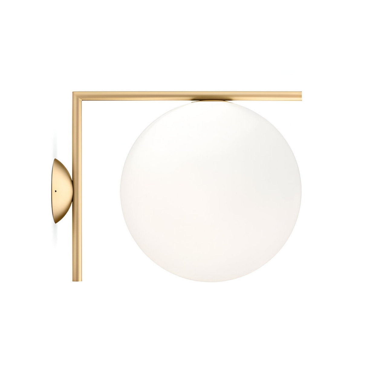 Vetra 1 Light Opal Glass Ceiling & Wall Light - Gold