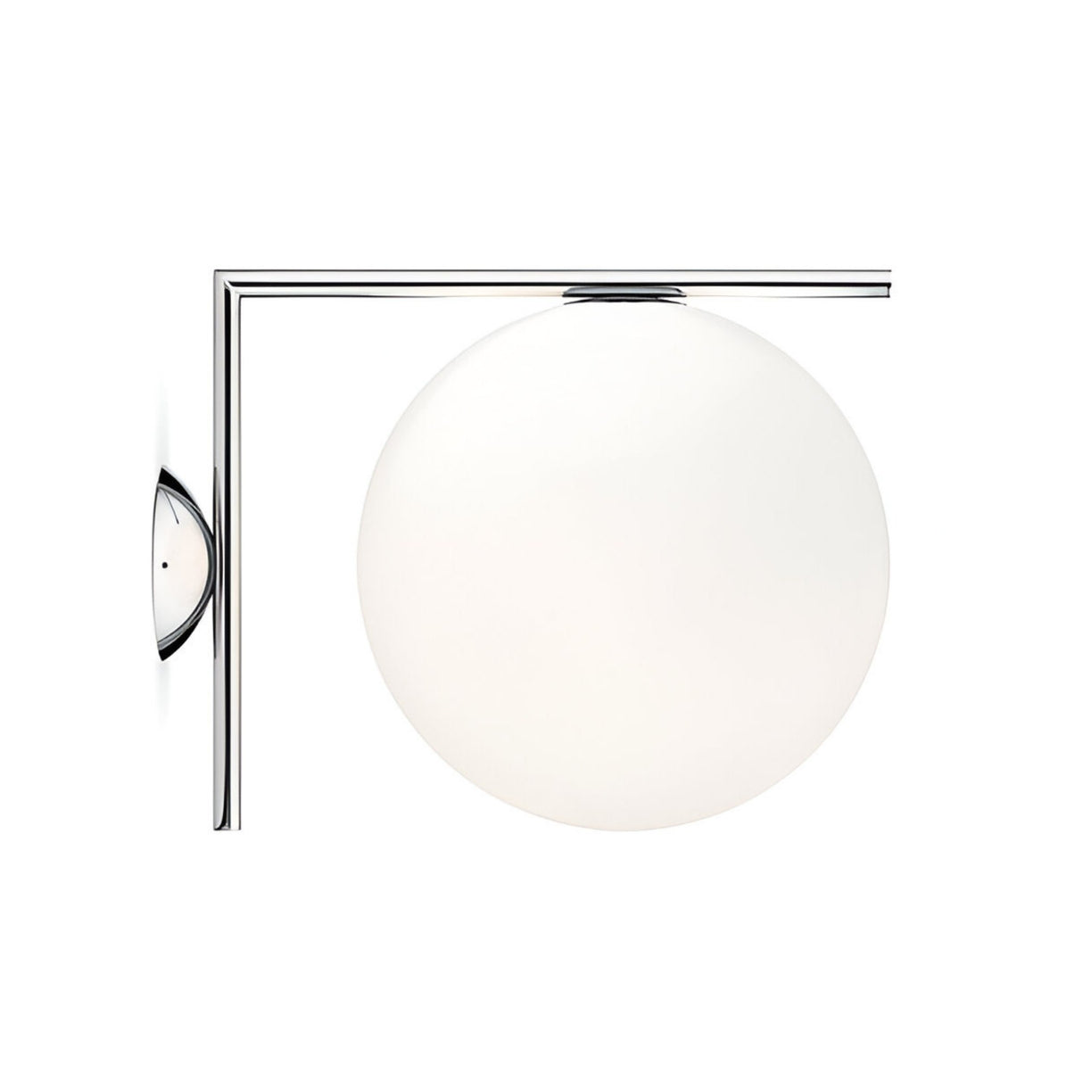 Vetra 1 Light Opal Glass Wall/Semi-Flush Ceiling Light - Grey