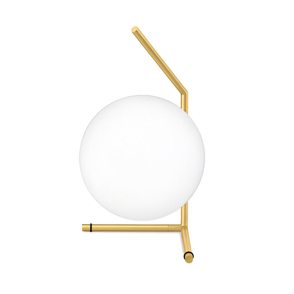 Vetra 1 Light Opal Glass Table Lamp - Gold