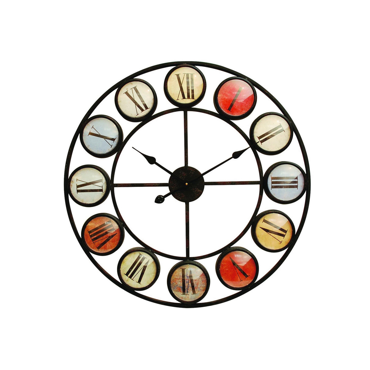 Smarty Roman Numerals Wall Clock - Coloured Domed Perspex