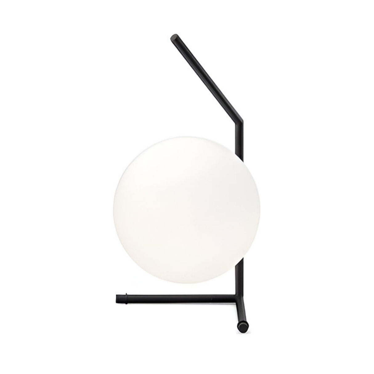 Vetra 1 Light Opal Glass Table Lamp - Black