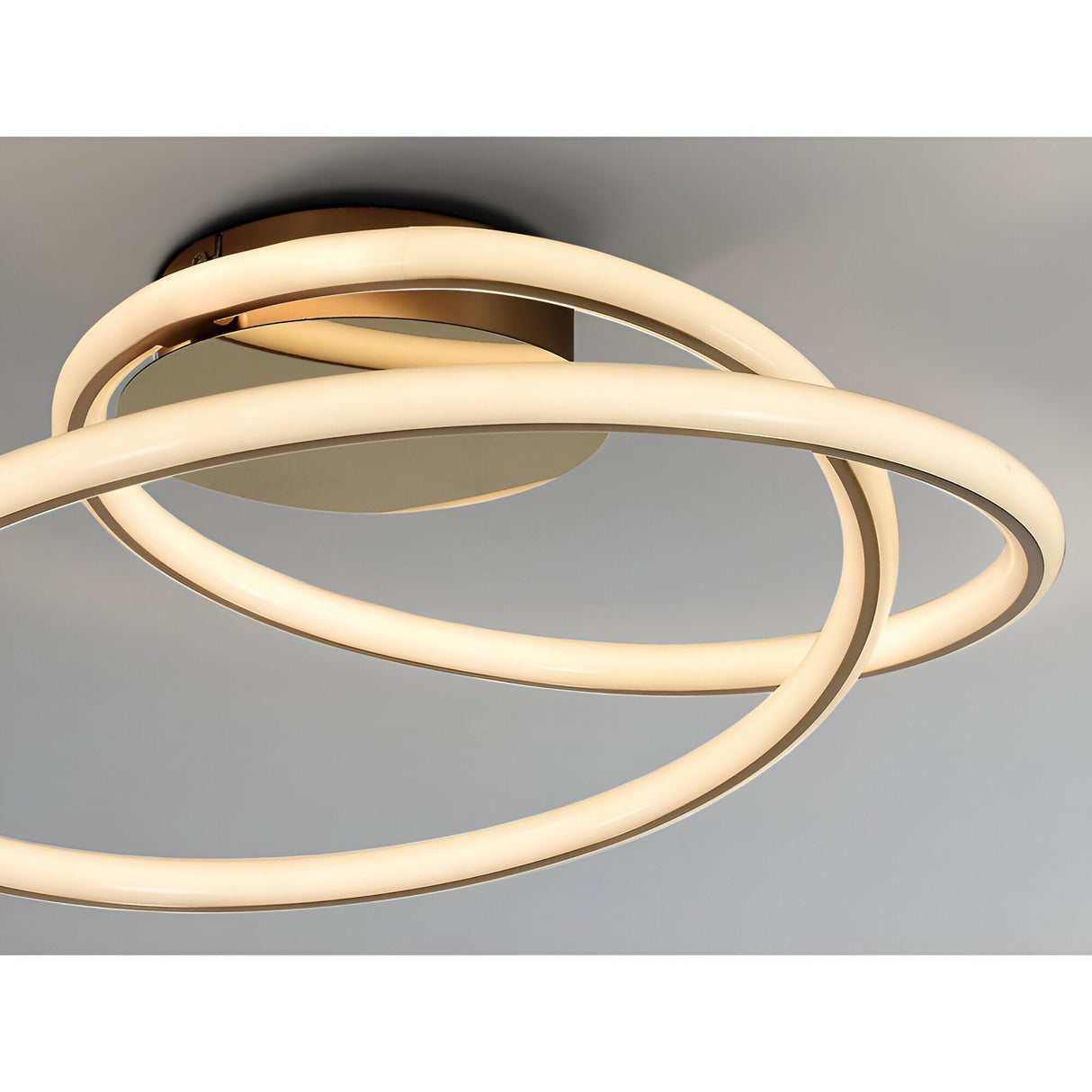 Tube LED Semi-Flush Light 44W 3000K - Gold