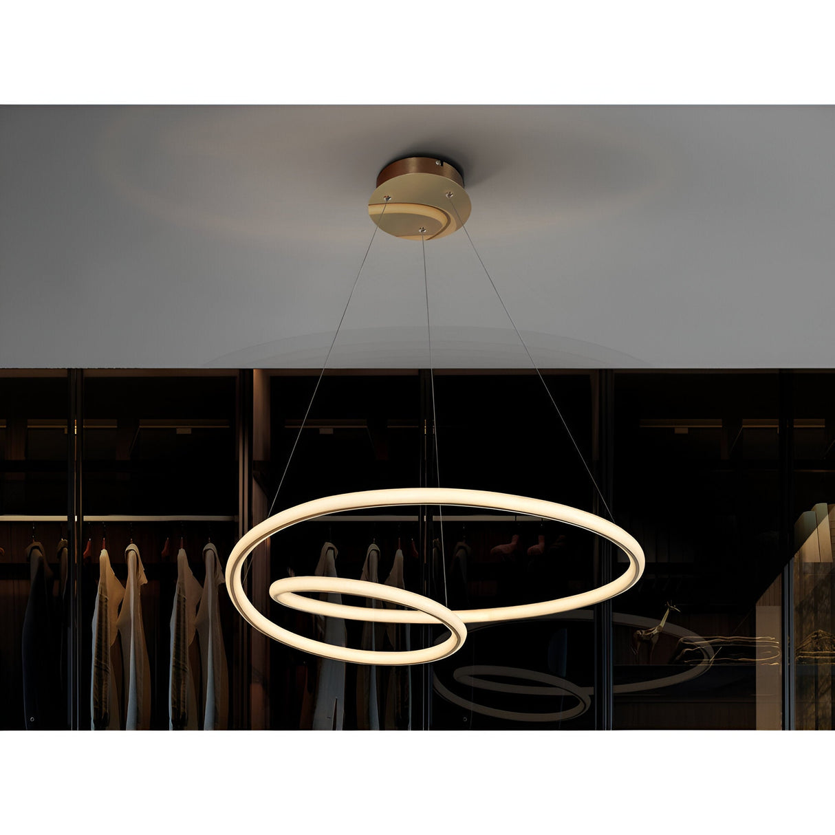 Tube LED Suspension Light 47W 3000K - Gold