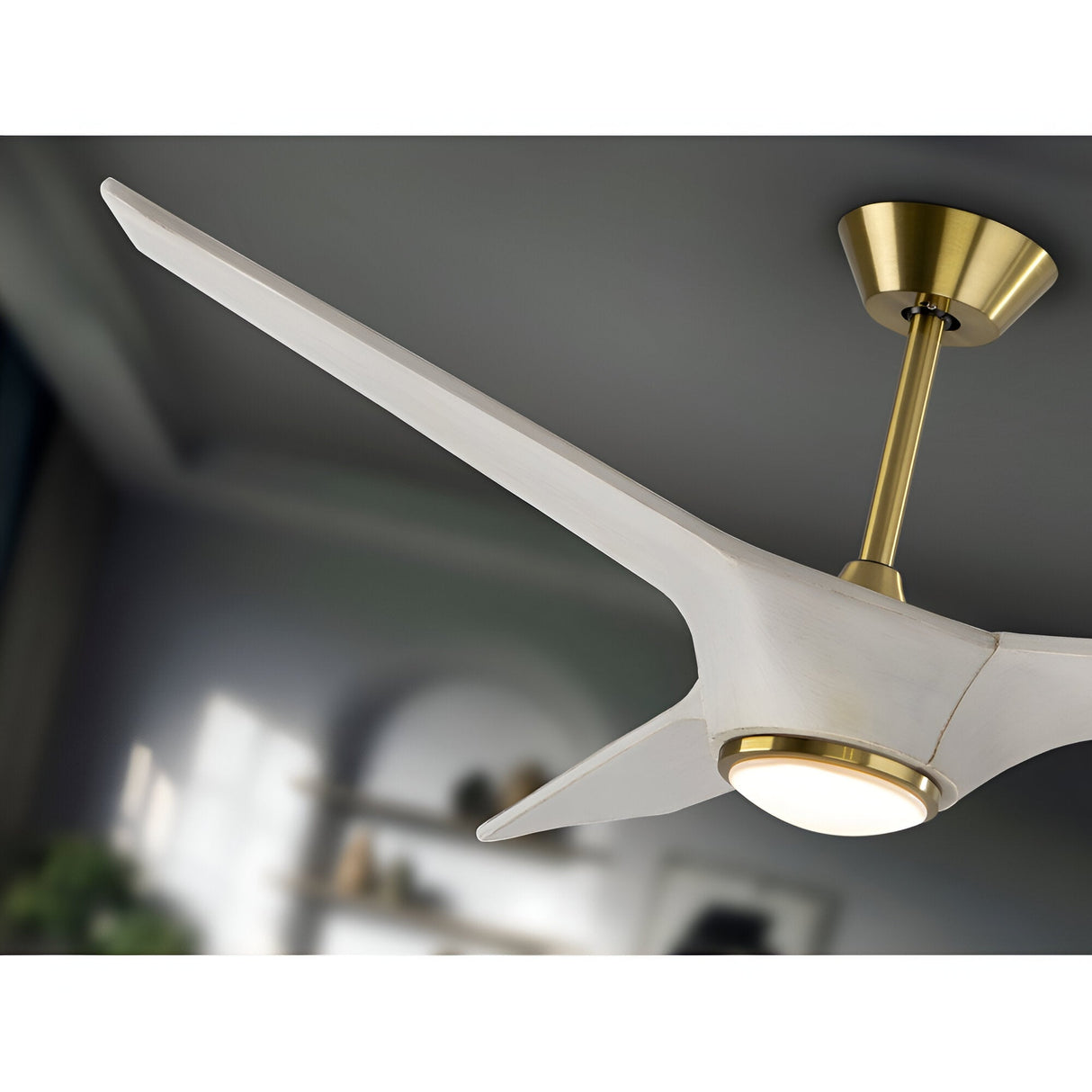 Alisios CCT Dimmable LED Ceiling Fan Light - White/Gold