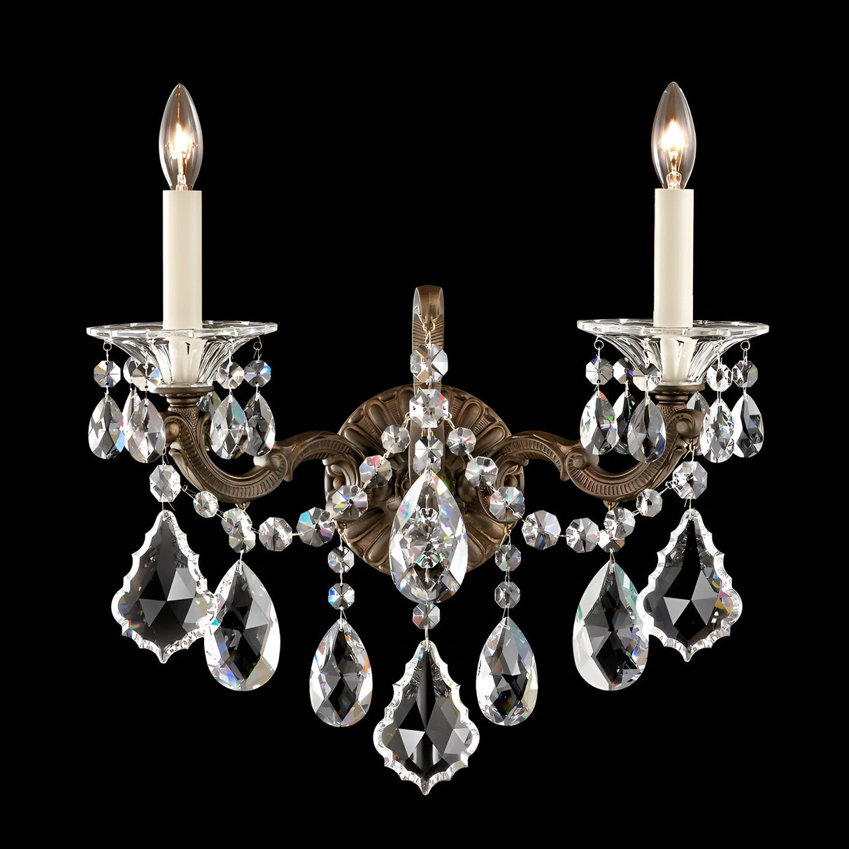 Vienna 2 Light K9 Crystal Wall Light