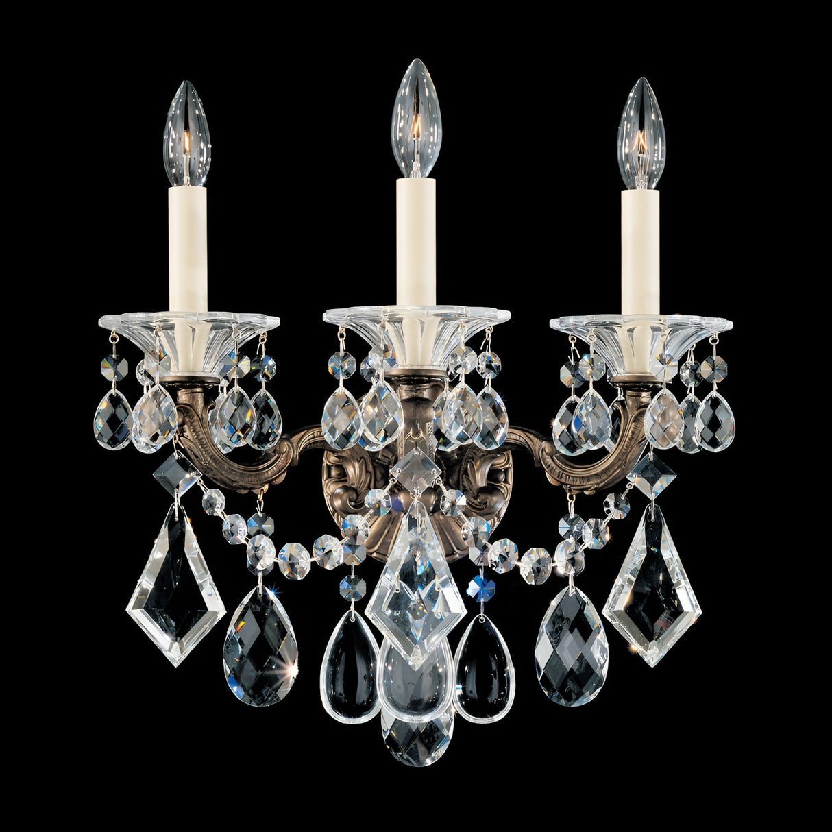 Vienna 3 Light K9 Crystal Wall Light