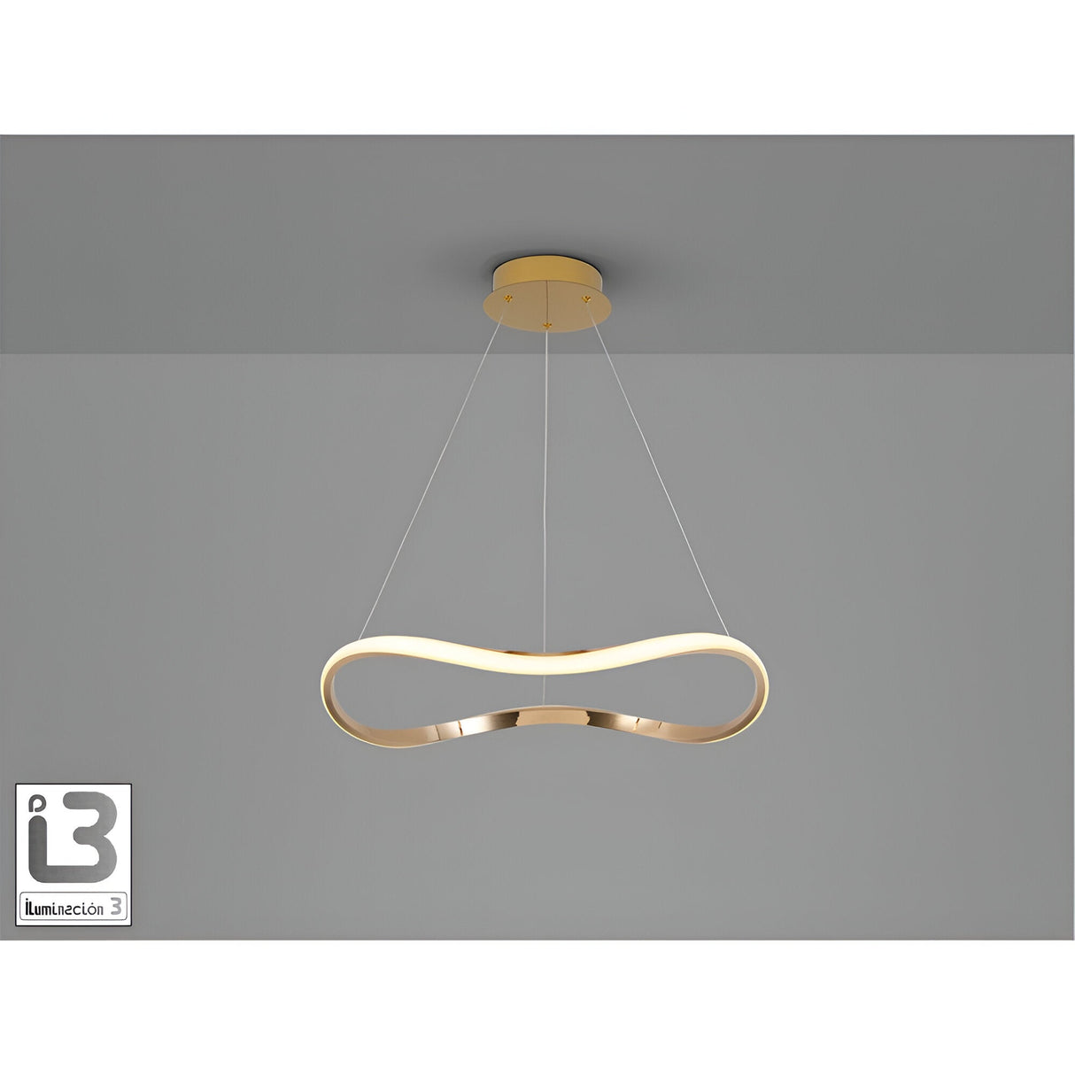 I3-Naos LED Circular Suspension Light 68W 3000K - Rose Gold