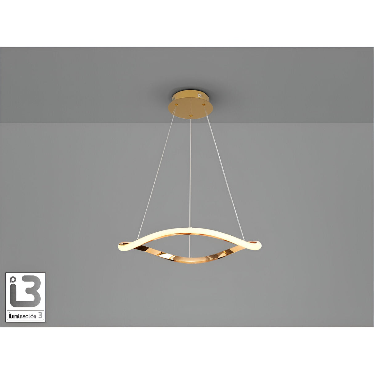 I3-Naos LED Circular Suspension Light 68W 3000K - Rose Gold