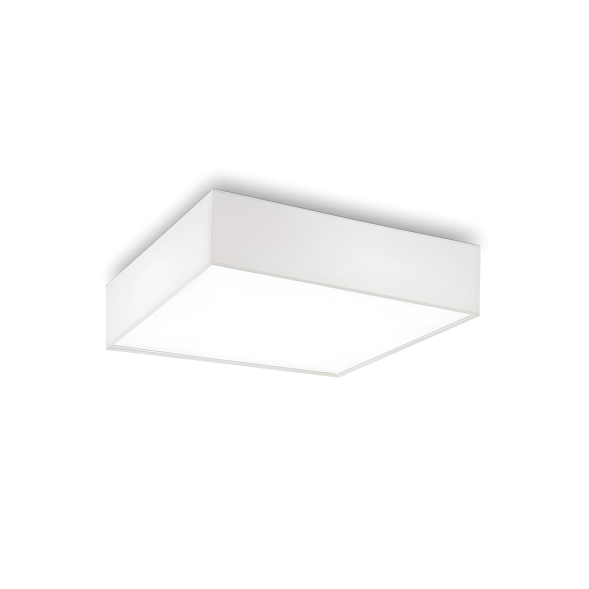 Dream 4 Light Flush - White, 60cm ceiling fixture showcases a minimalist flush-mount design, providing powerful illumination for a soft and even glow.