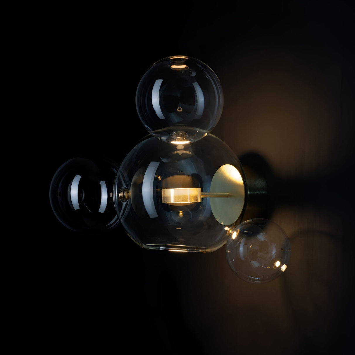 Bubble LED Glass Wall Light - Gold