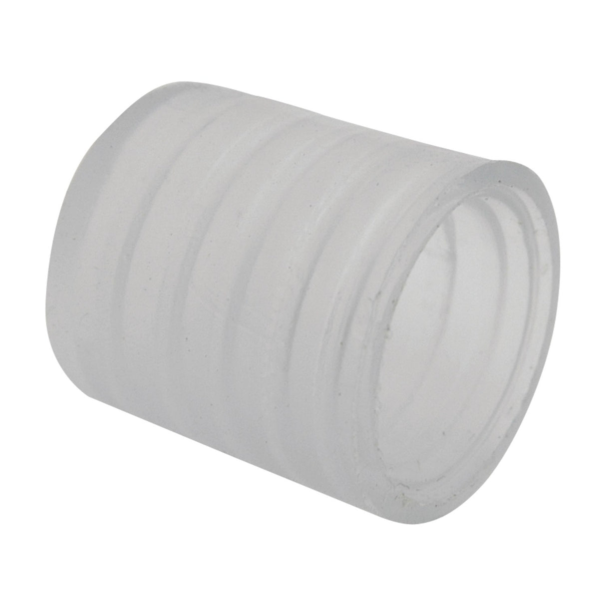 LYYT 20mm end cap for rope and tube light, white ribbed plastic cylindrical termination cap by AVSL, shown on a plain white background.