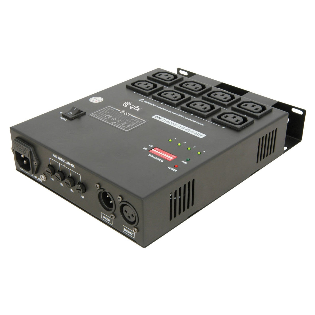 QTX RP4 4 Channel DMX Relay Pack