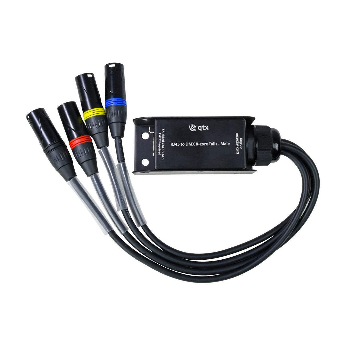 QTX RJ45 to DMX X-core Adaptor with Male Tails