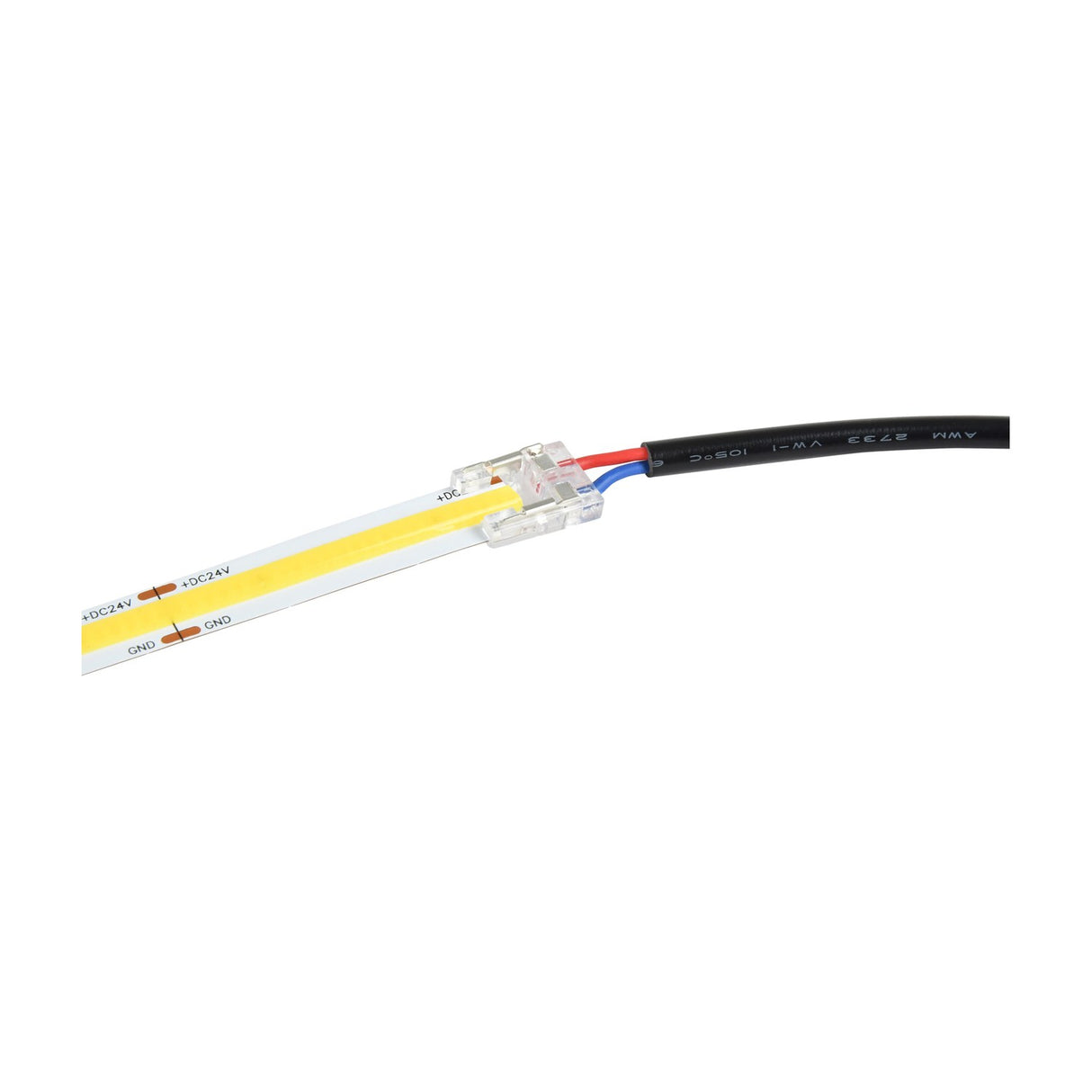 LYYT Single Colour LED Tape Crimp Connector to DC (5pk)
