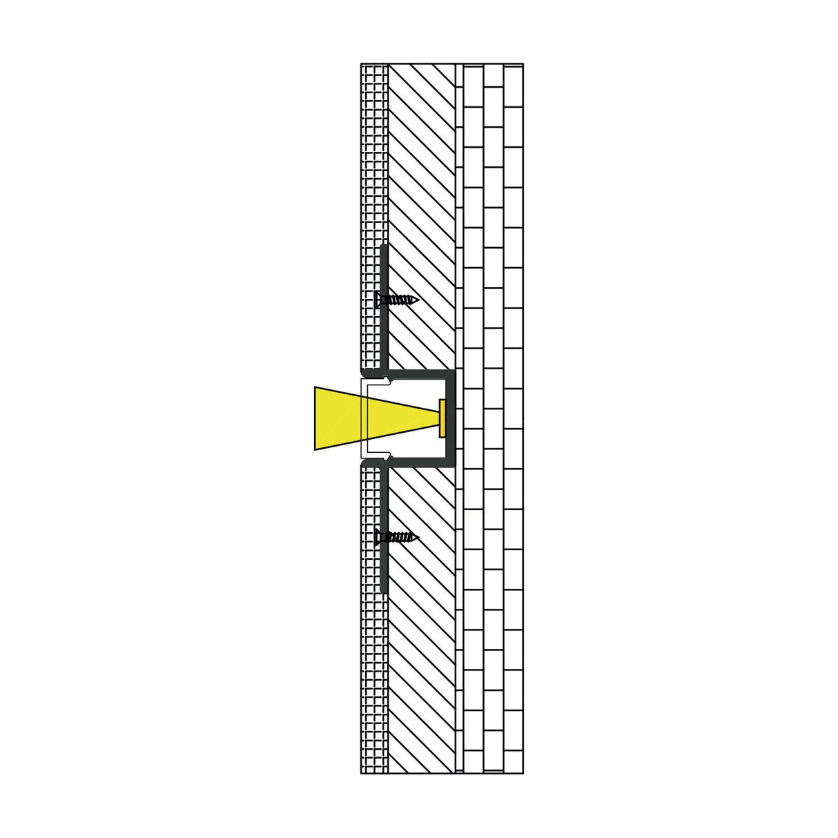LYYT Aluminium Plaster-in LED Tape Profile 1m