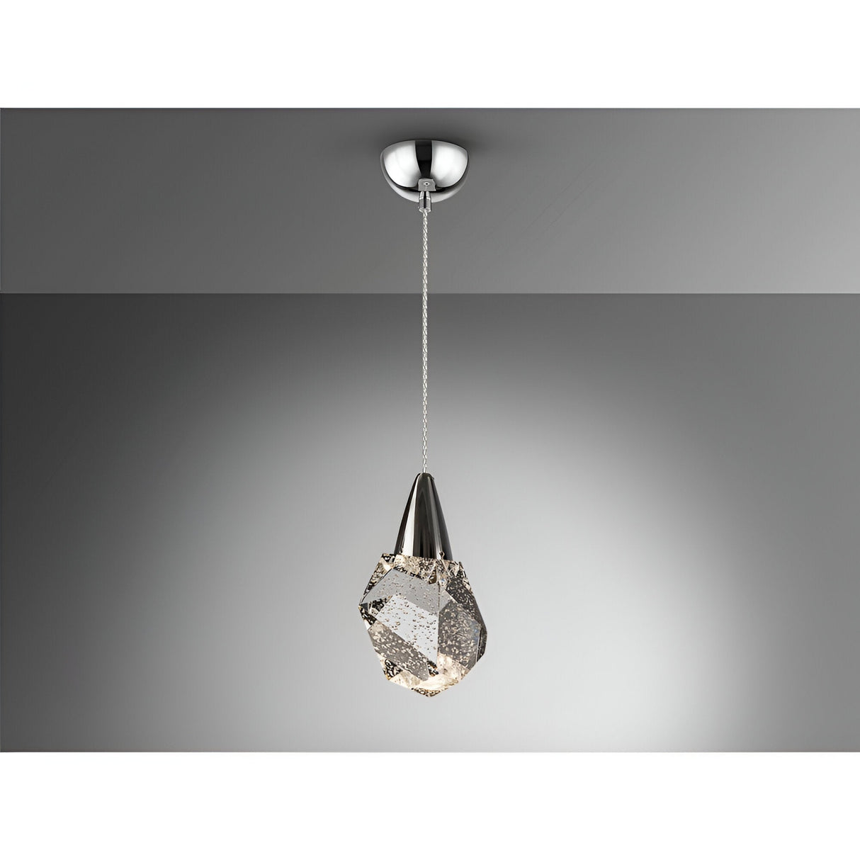 Aquaria LED Glass Pendant Light 4W 3000K - Chrome/Transparent