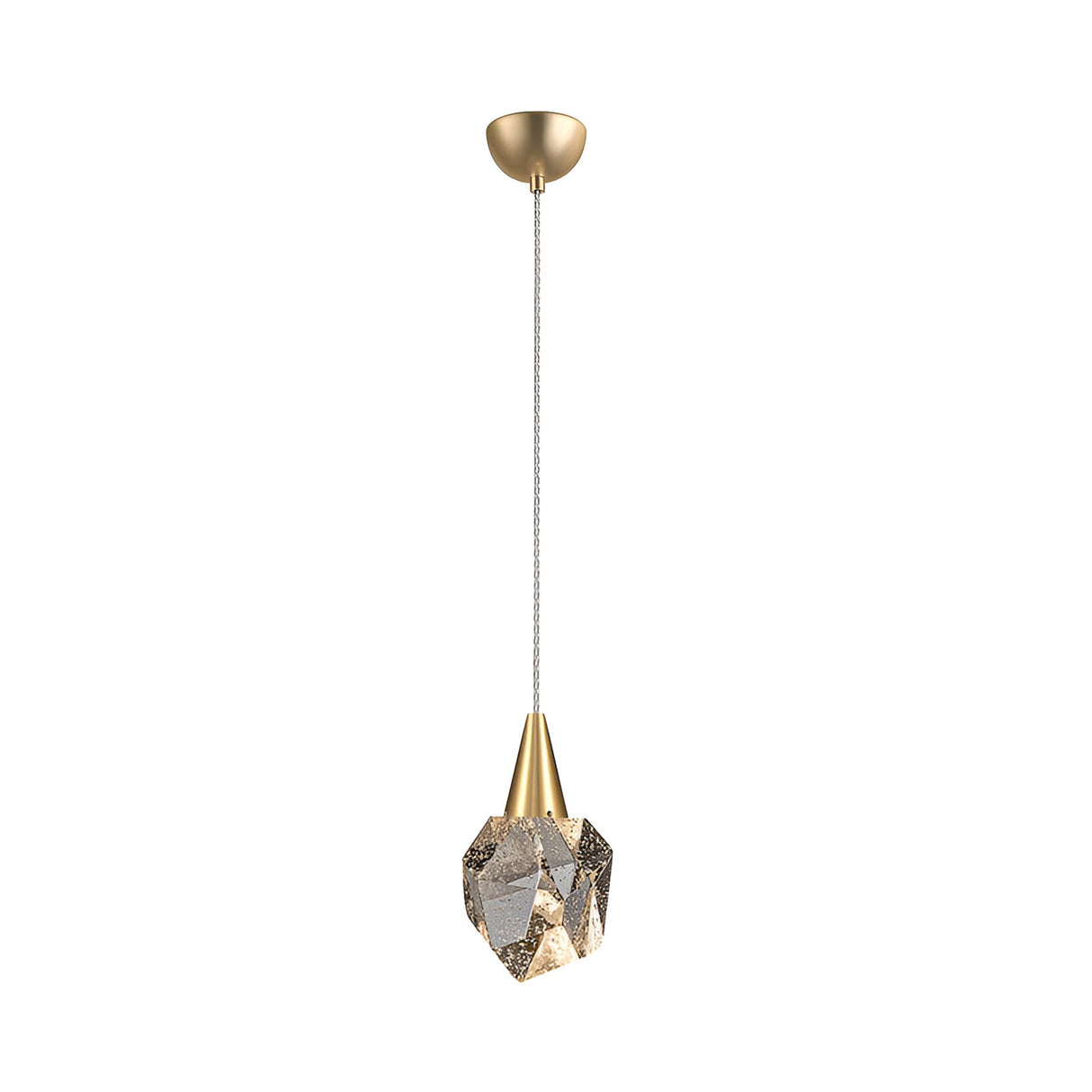 Aquaria LED Glass Pendant Light 4W 3000K - Matte Gold/Transparent