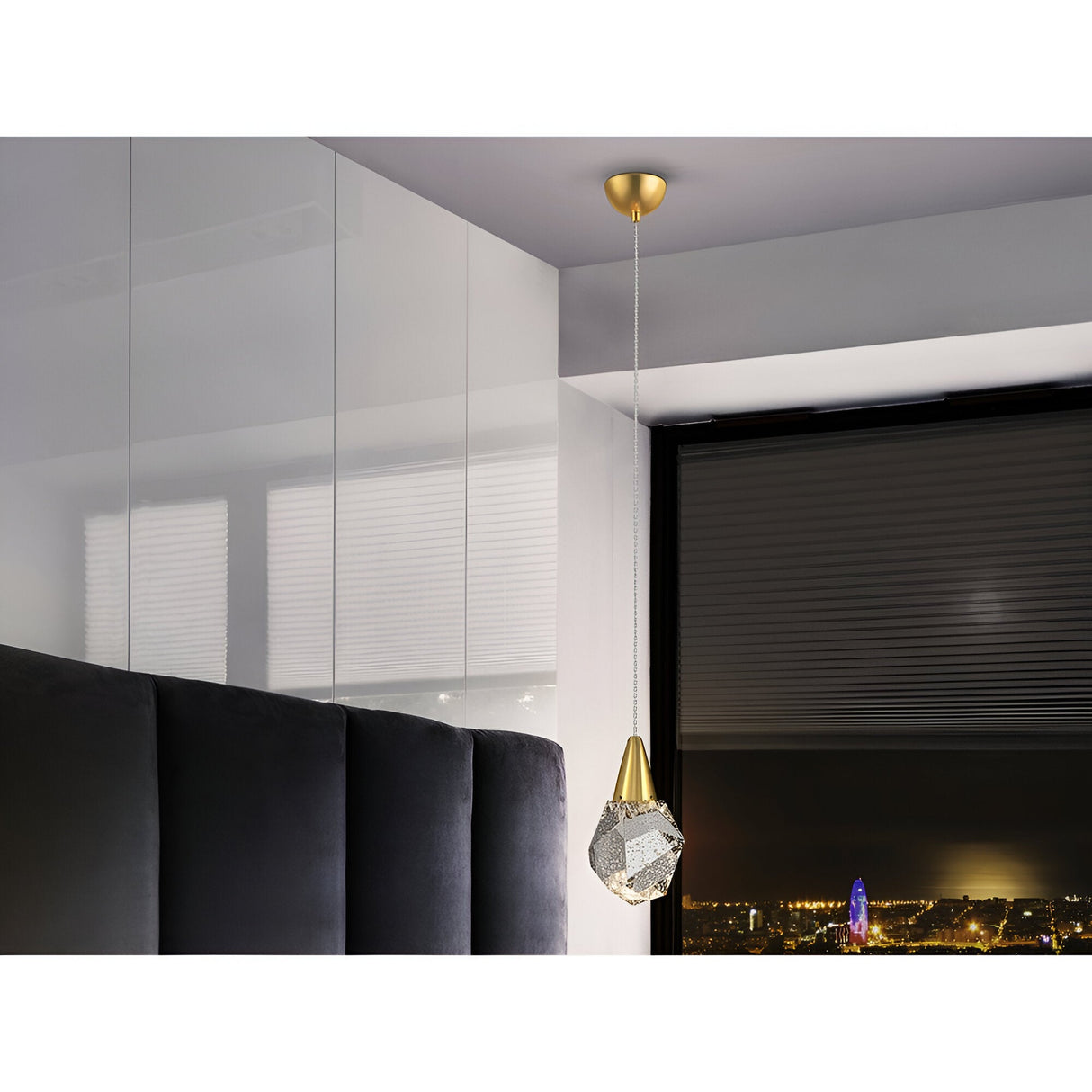 Aquaria LED Glass Pendant Light 4W 3000K - Matte Gold/Transparent