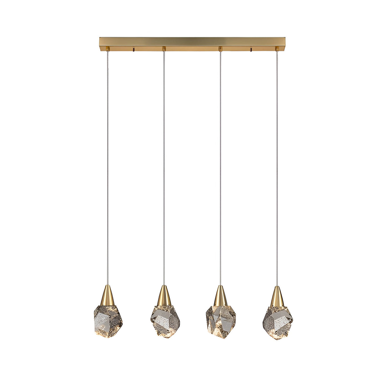 Aquaria 4 Light LED Glass Bar Pendant 4W 3000K - Matte Gold
