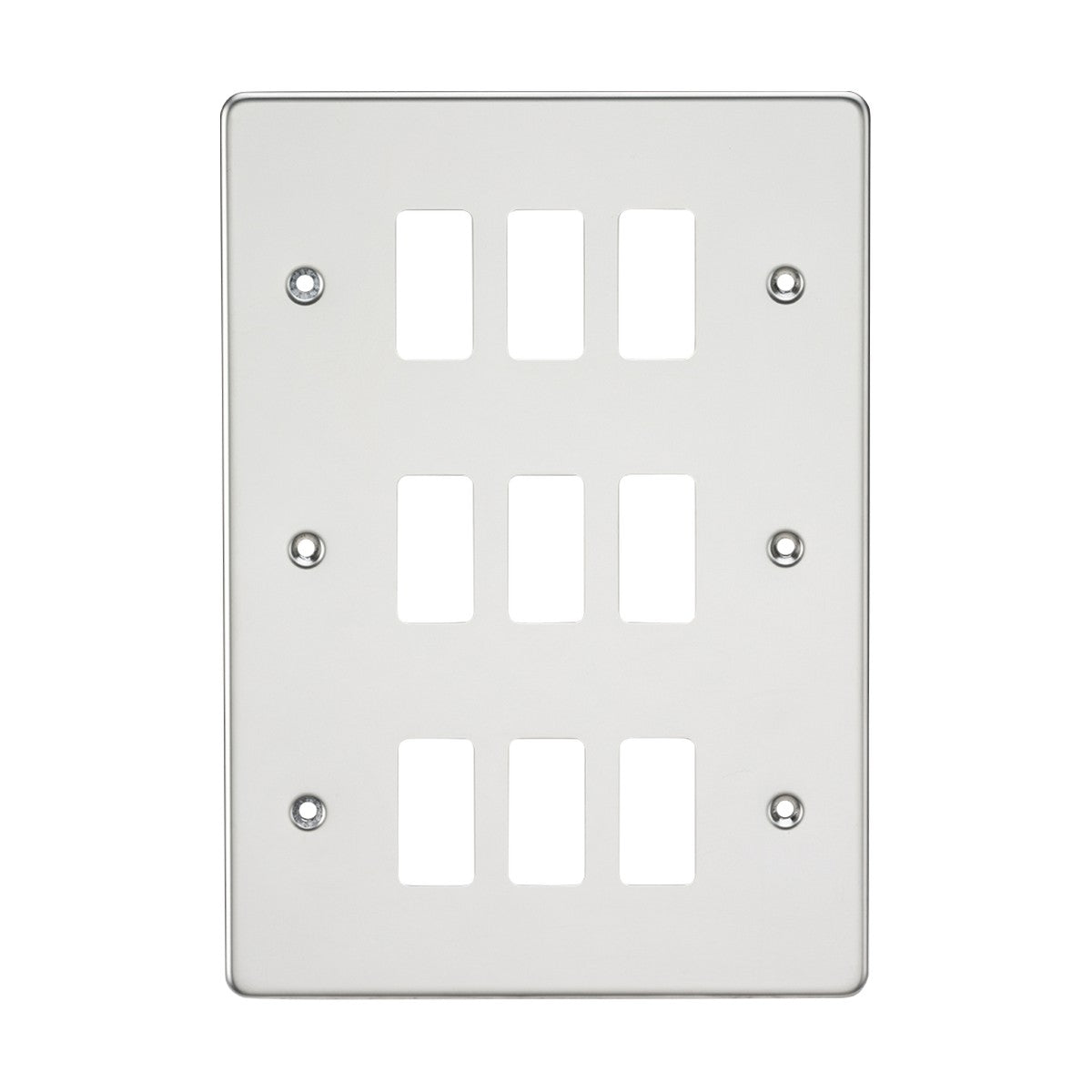 Flat plate 9G grid faceplate - polished chrome