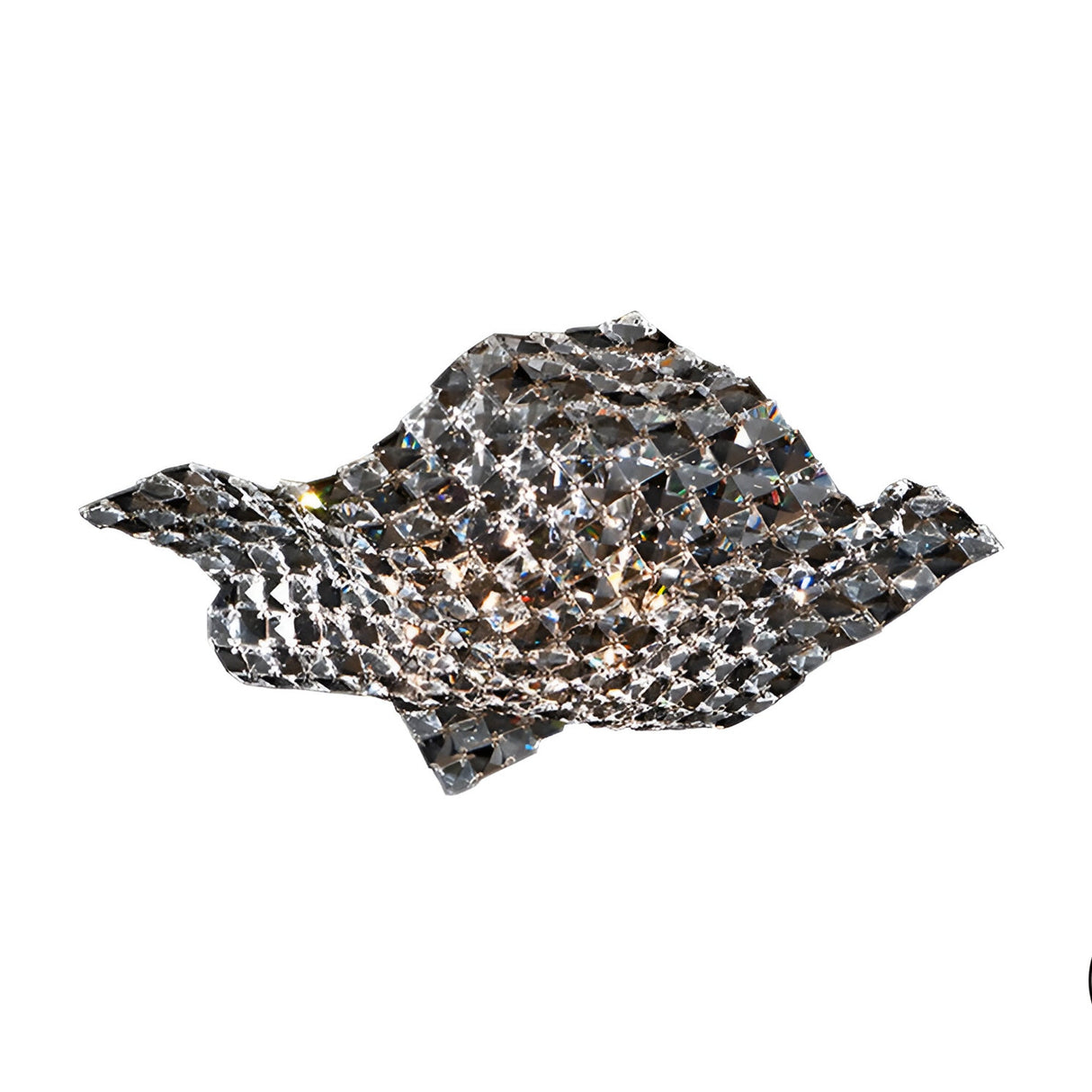 Saten 4 K9 Crystals Small Flush Light - Chrome