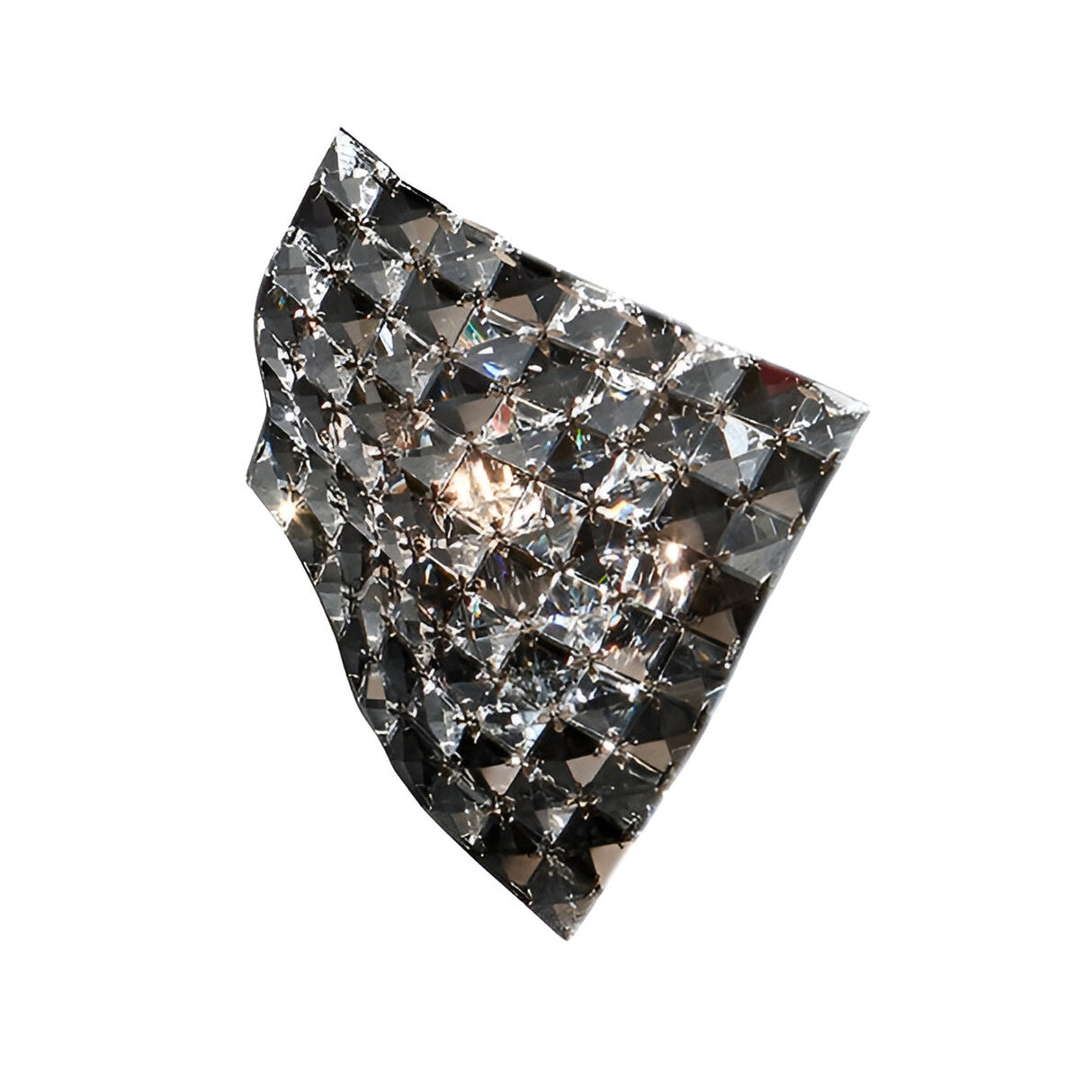 Saten Crystal Wal Light - Smoked Silver