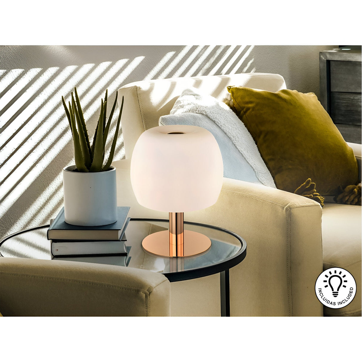 Baloon Table Lamp - Gold/Opal