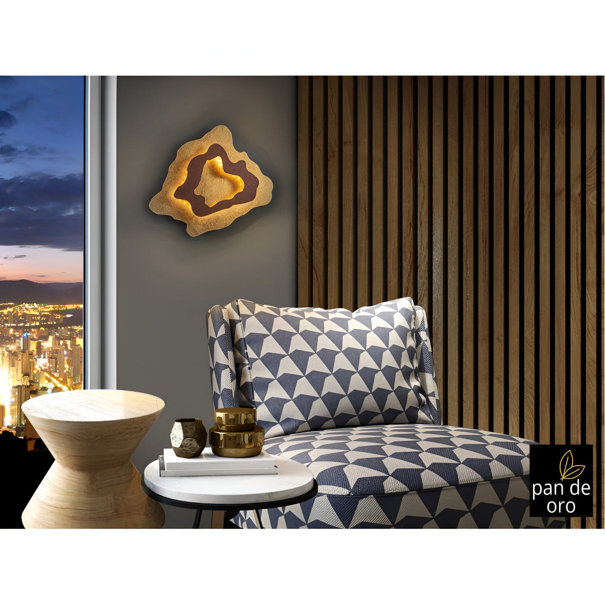 Halo LED Wall Light 11W 3000K -Gold Leaf/Corten