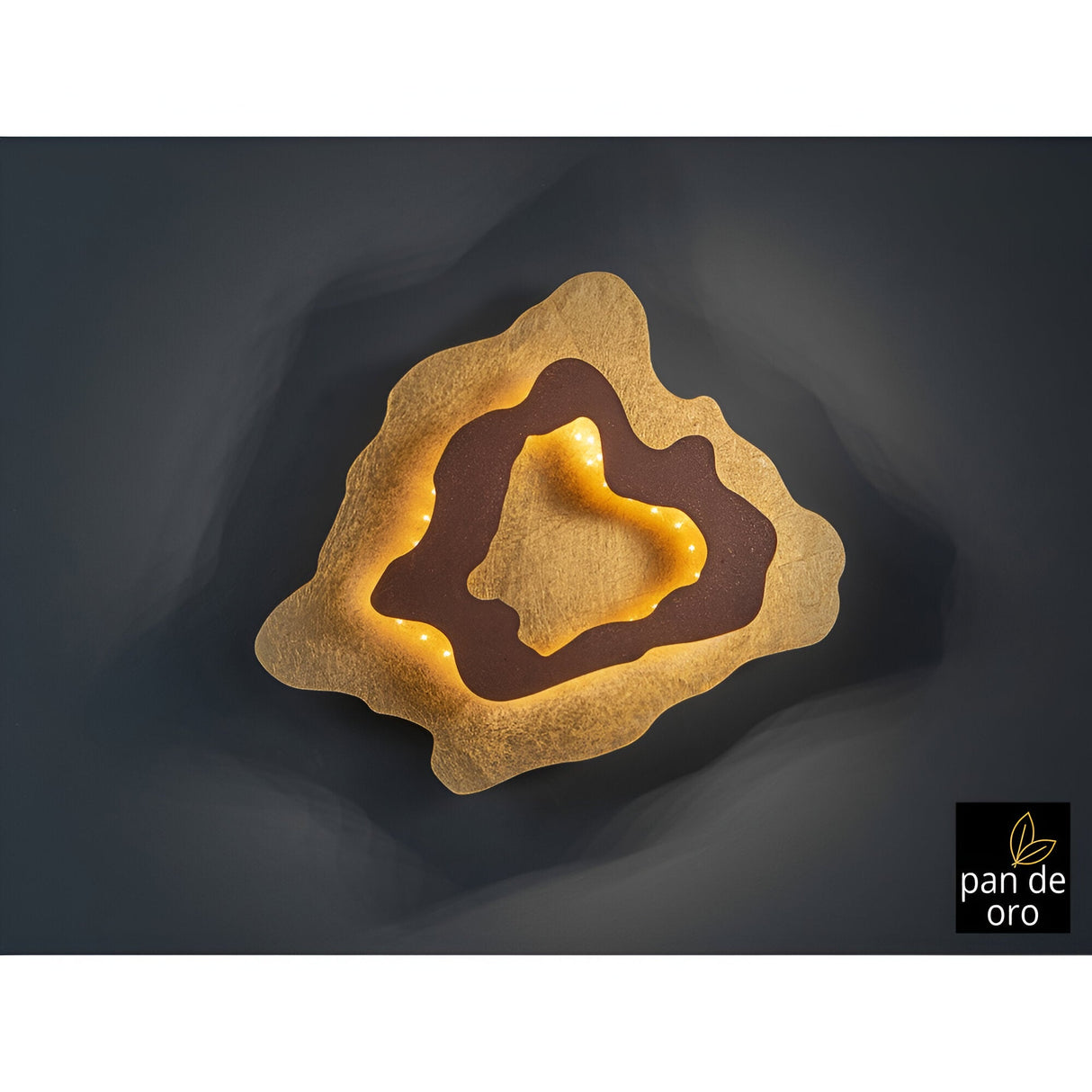 Halo LED Wall Light 11W 3000K -Gold Leaf/Corten