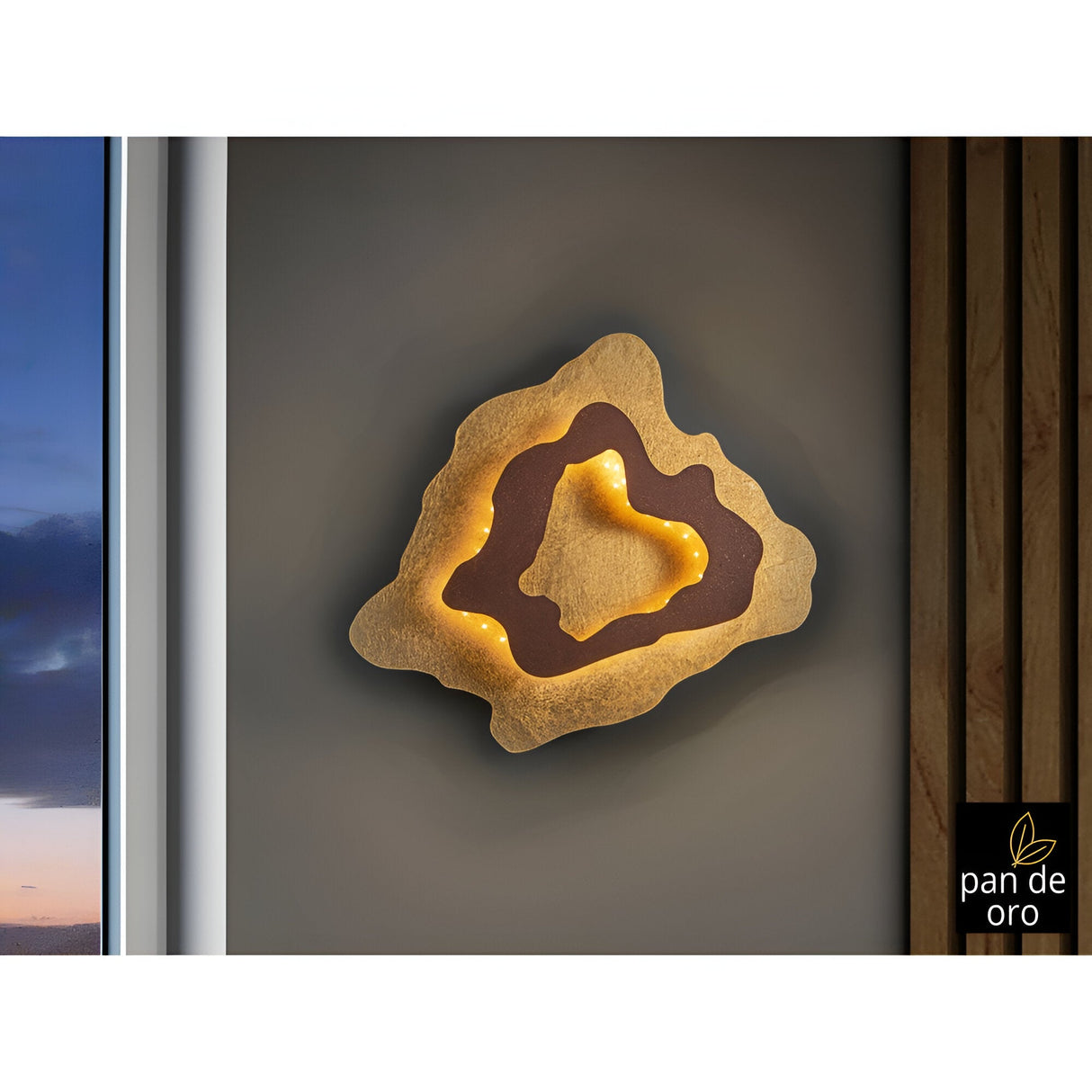 Halo LED Wall Light 11W 3000K -Gold Leaf/Corten