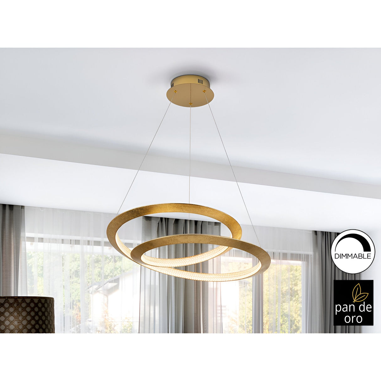 Eternity Dimmable LED Suspension Light 45W 3000K - Gold