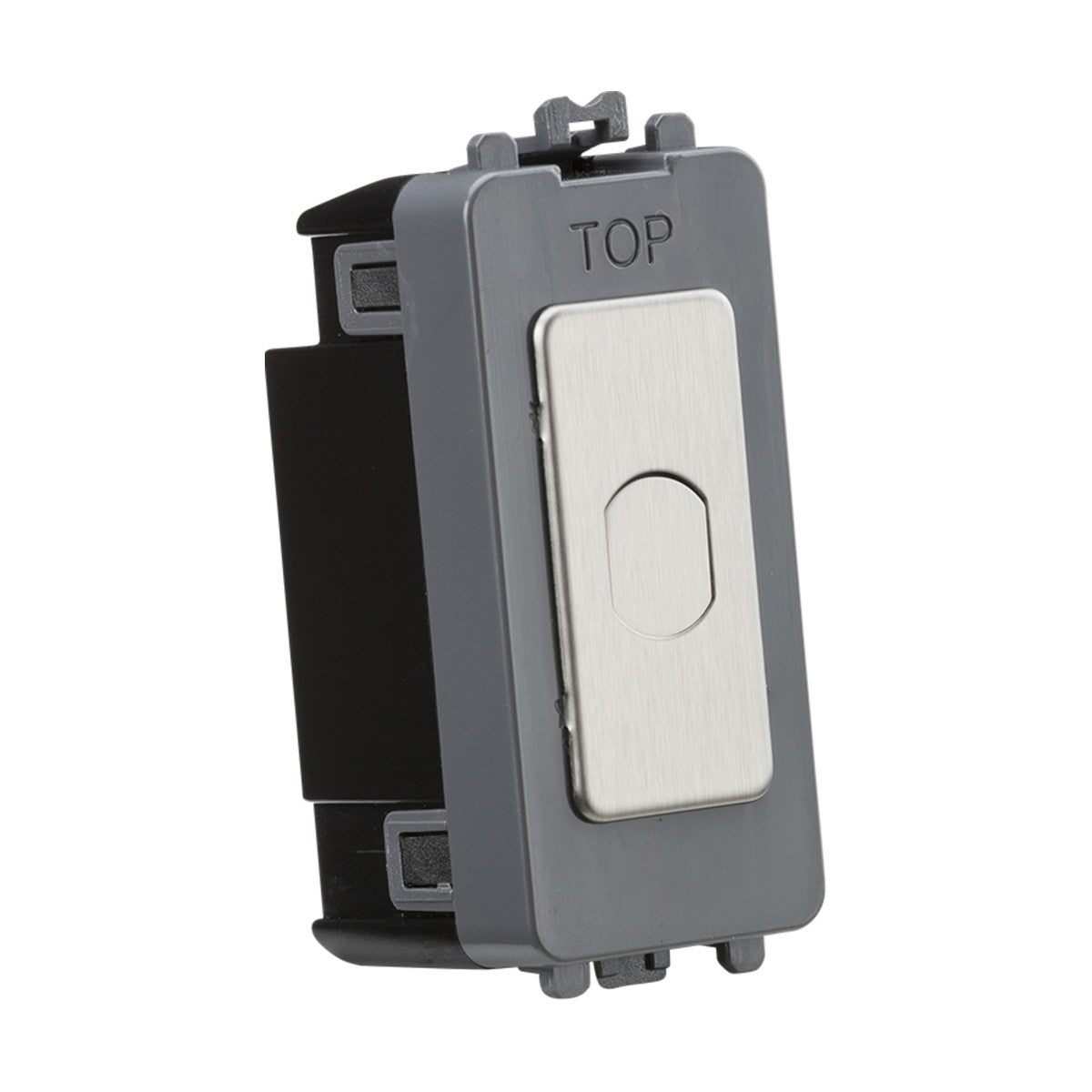 1G 1-way 10-200W (10-100W LED) trailing edge dimmer (Press Type) - brushed chrome