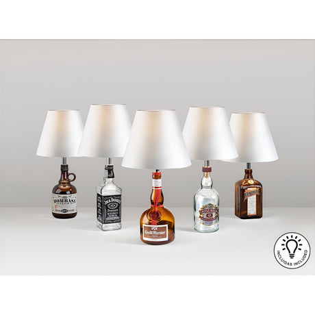 Bottle Table Lamp Kit With Satin White Shade