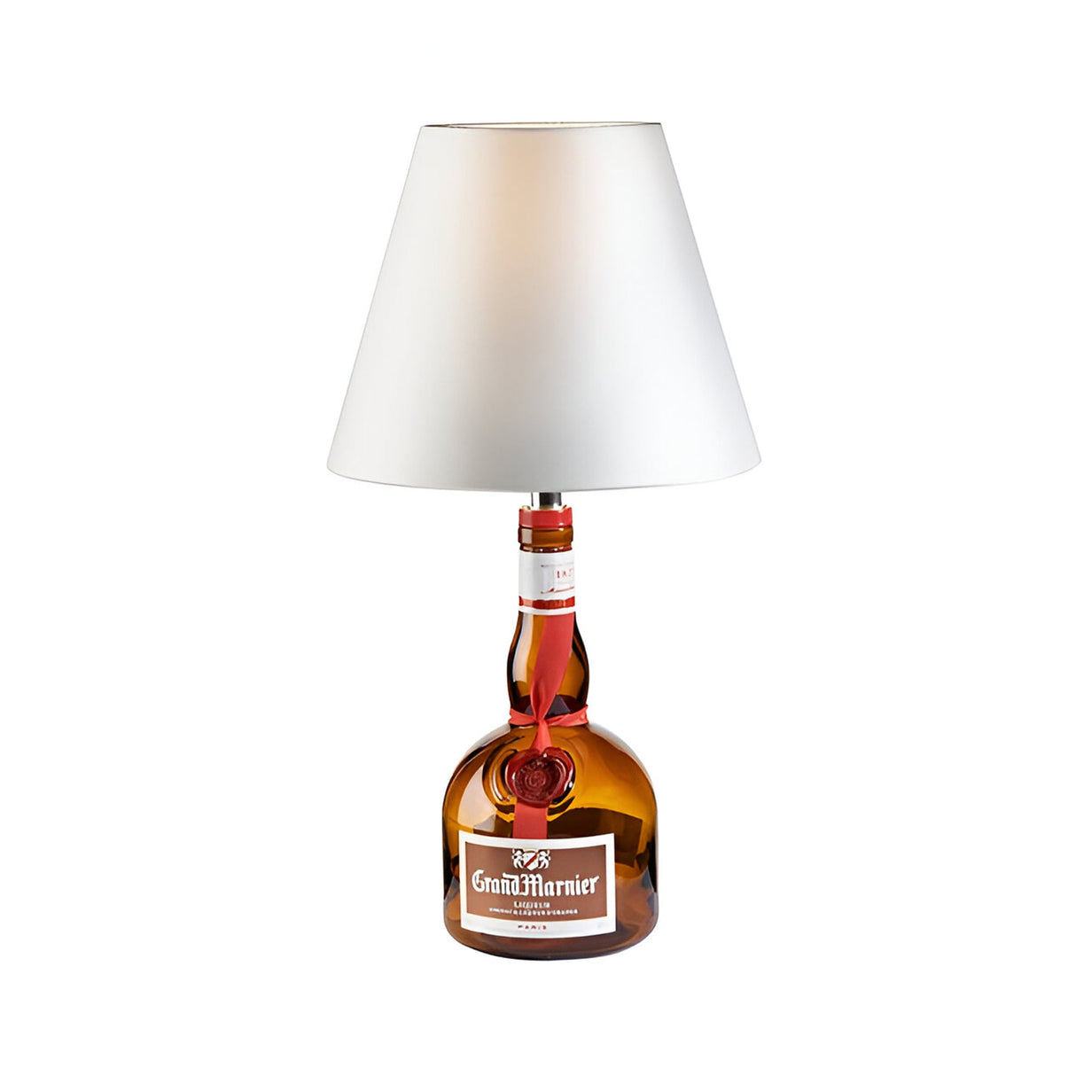 Bottle Table Lamp Kit With Satin White Shade