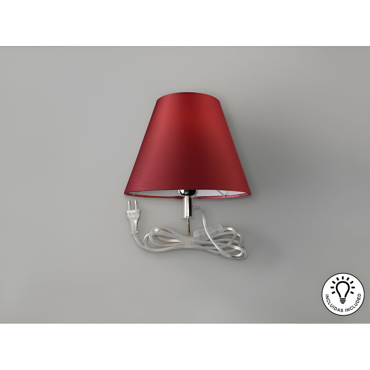 Bottle Table Lamp Kit With Satin Garnet Shade