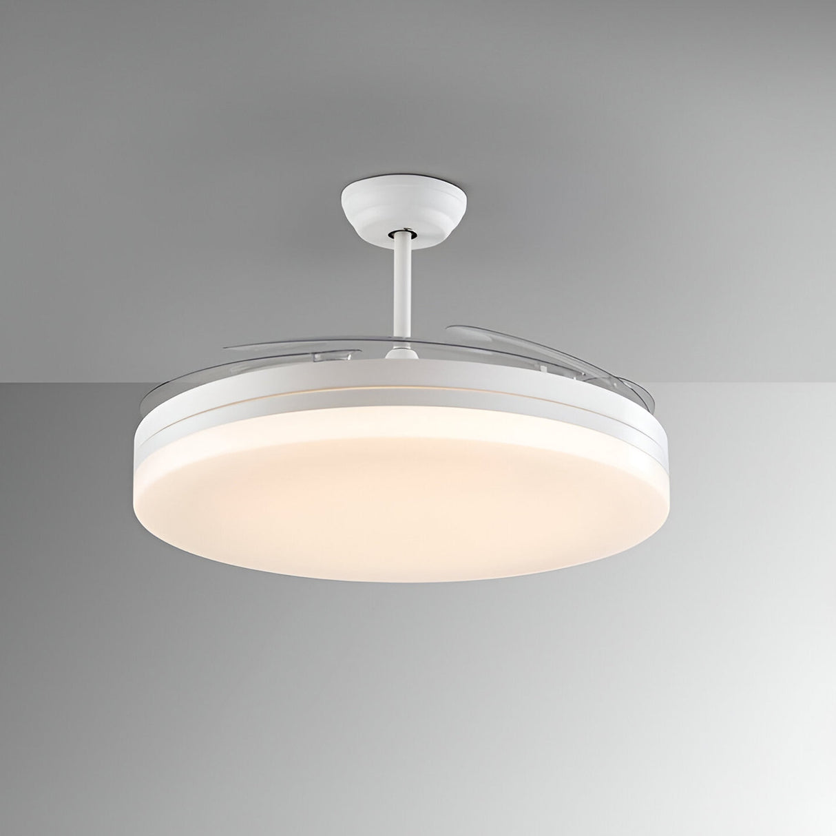 Vento Maxi CCT Dimmable LED Ceiling Retractable Fan Light - White