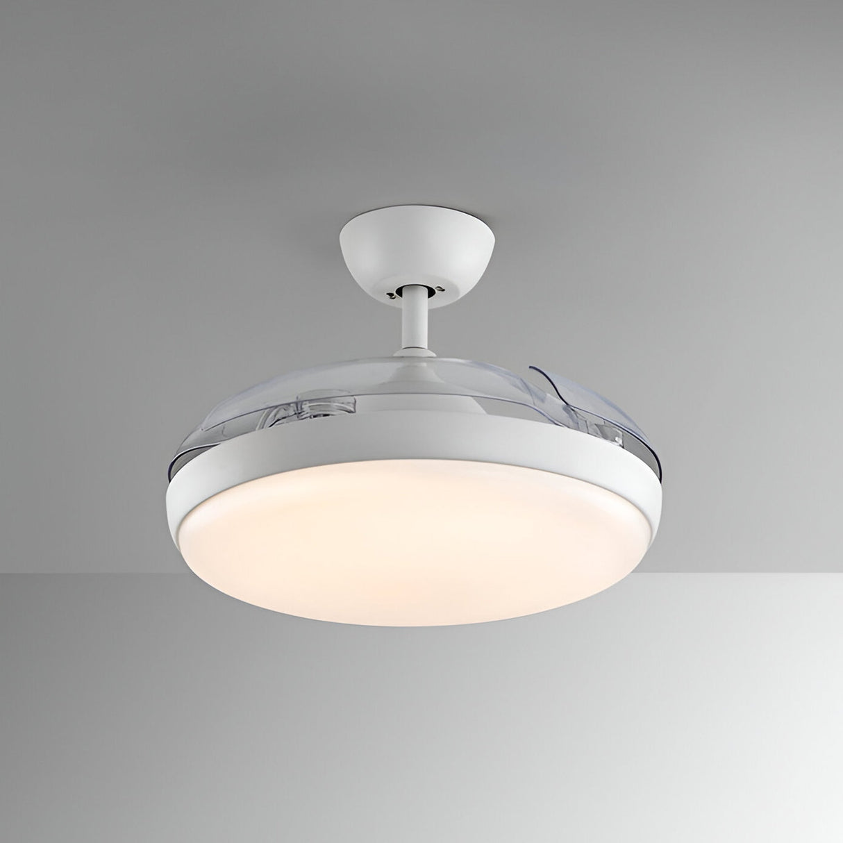 Venturi CCT Dimmable LED Ceiling Retractable Fan Light - White