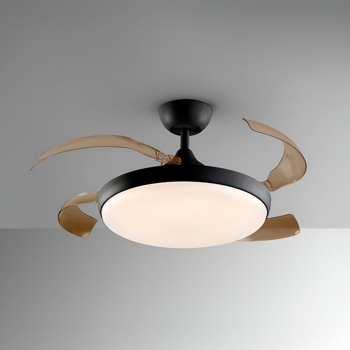 Venturi CCT Dimmable LED Ceiling Fan Light - Black/Brown