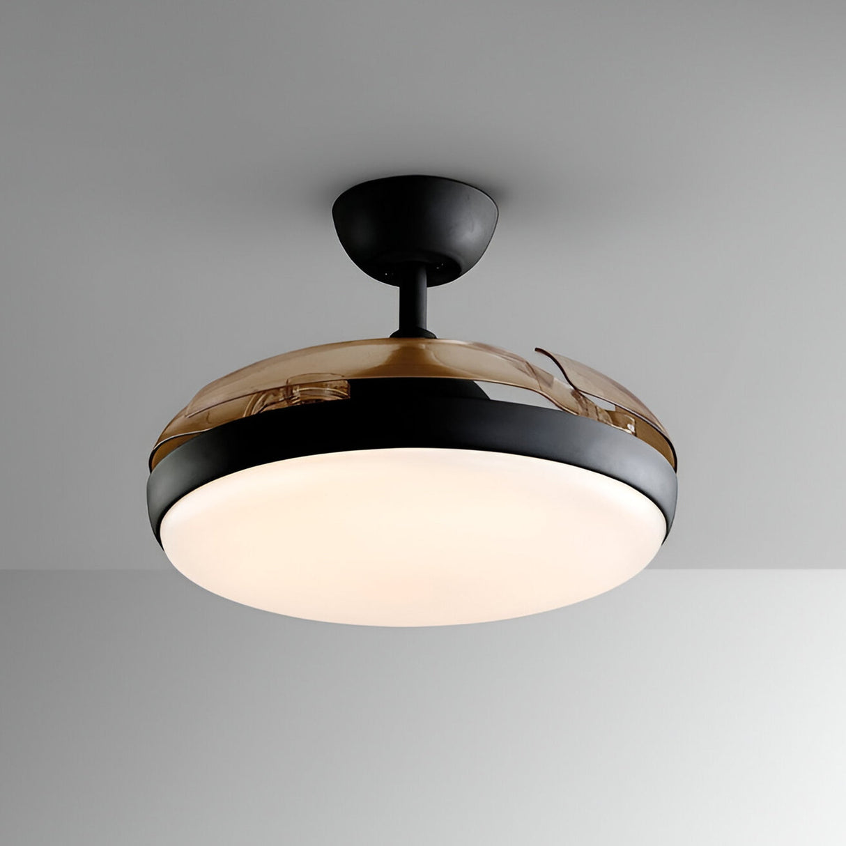 Venturi CCT Dimmable LED Ceiling Fan Light - Black/Brown