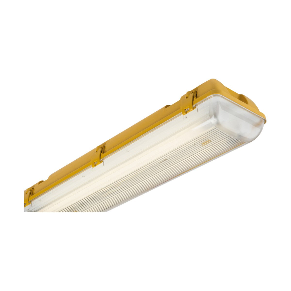 110V IP65 2x58W 5ft Twin HF Non-Corrosive Fluorescent Fitting with Emergency