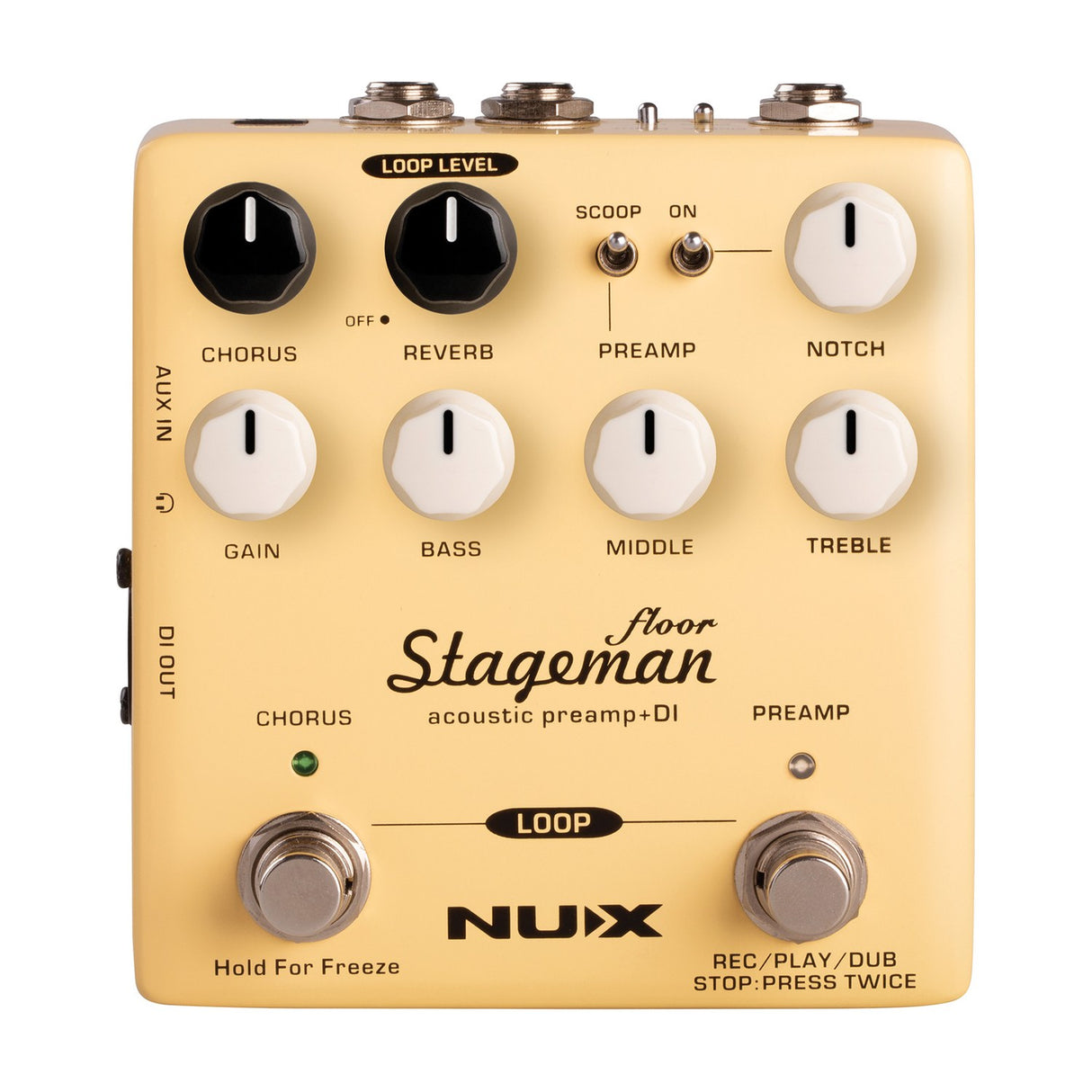 NU-X NAP-5 Stageman Floor Acoustic Preamp DI Pedal