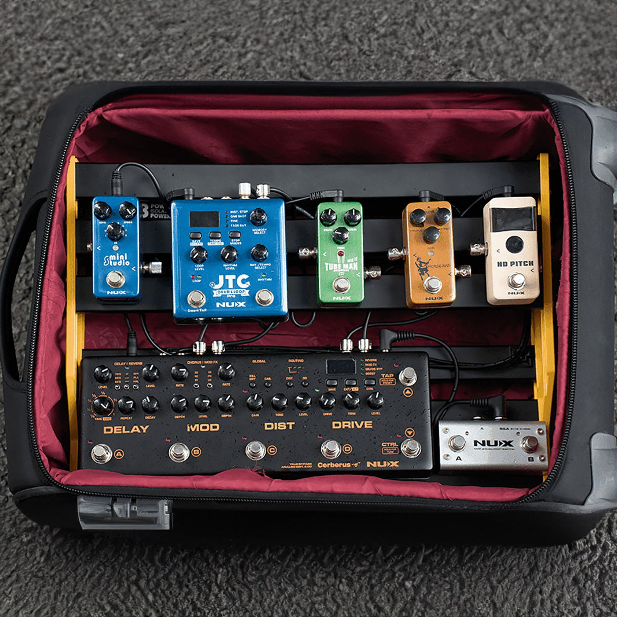 NU-X NPB-L Large Bumblebee Aluminium Pedalboard
