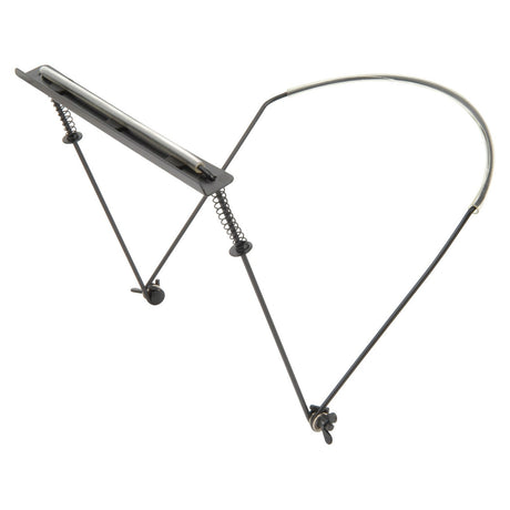 Introducing the Chord Harmonica Holder, a metal book holder featuring a spring-loaded clamp and adjustable arms. Designed to resemble a harmonica holder, it securely keeps books open on any flat surface for hands-free reading. Its lightweight frame ensures easy portability.